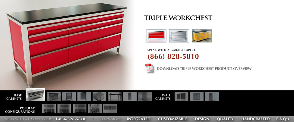 Triple WorkChest&trade;, Garage Cabinet | Vault