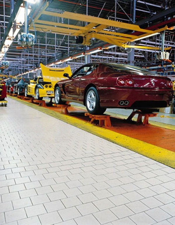 Porcelain Tile Used at Ferrari Assembly Line