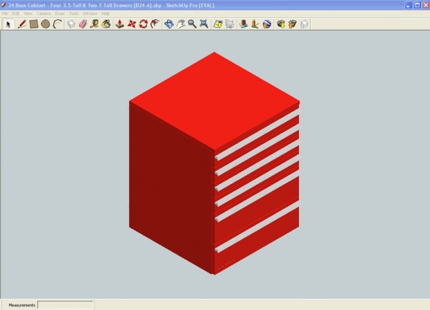 VAULT Cabinet rendered in Google Sketchup