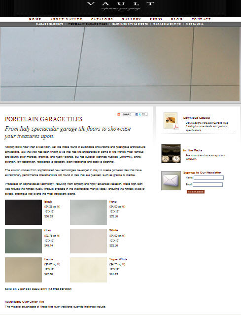 Porcelain Tiles sold at online retailer VAULT
