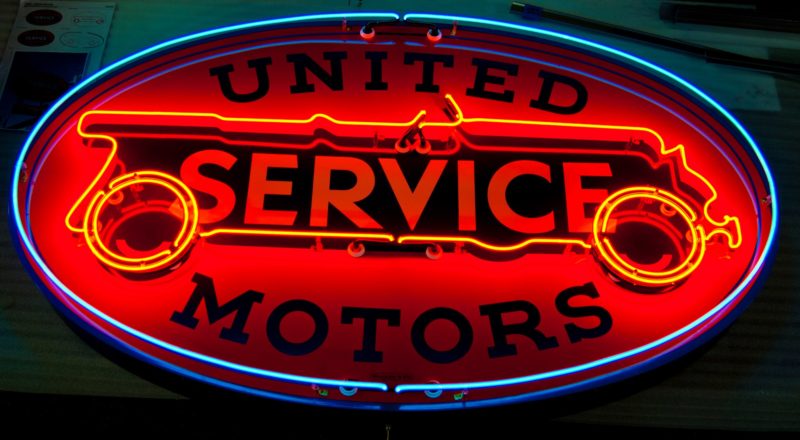 “United Motors” Porcelain Enamel Neon Sign