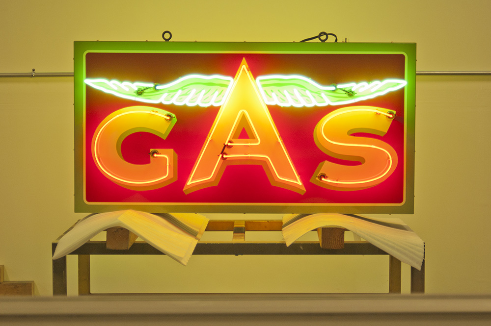 Associated Gas Porcelain Neon Sign