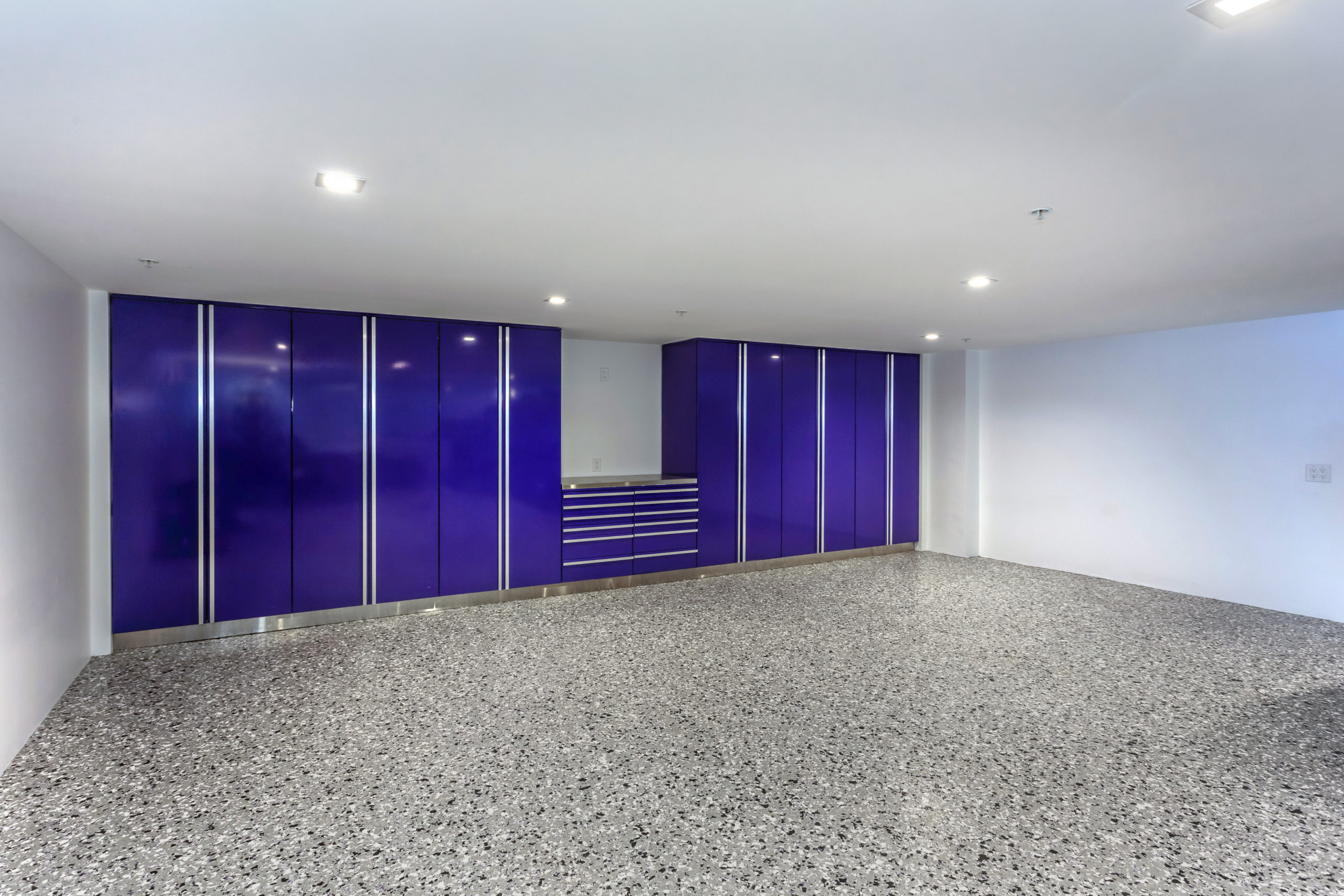 Designer Series Laker's Purple Garage Cabinets by VAULT